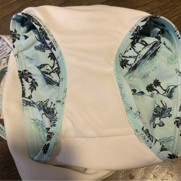 Disney Stitch Hawaiian Luau One Piece Swimsuit SPF 50 Blue - Picture 7 of 7